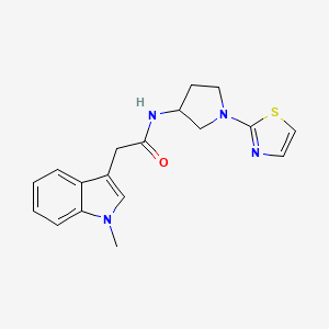 B3018253 2-(1-methyl-1H-indol-3-yl)-N-(1-(thiazol-2-yl)pyrrolidin-3-yl)acetamide CAS No. 1797320-72-9