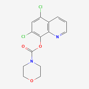 molecular formula C14H12Cl2N2O3 B3018256 5,7-Dichloroquinolin-8-yl morpholine-4-carboxylate CAS No. 347370-58-5
