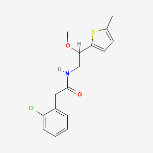B3018273 2-(2-chlorophenyl)-N-(2-methoxy-2-(5-methylthiophen-2-yl)ethyl)acetamide CAS No. 1797352-34-1