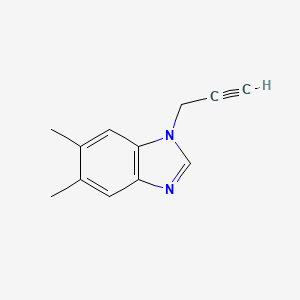 molecular formula C12H12N2 B3018313 5,6-Dimethyl-1-prop-2-ynylbenzimidazole CAS No. 871672-91-2