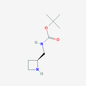 molecular formula C9H18N2O2 B3018361 (S)-tert-Butyl (azetidin-2-ylmethyl)carbamate CAS No. 1638744-09-8