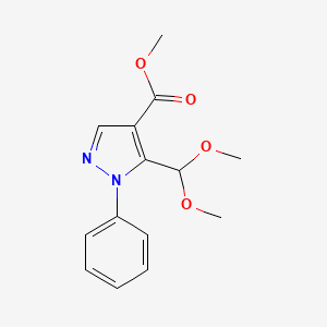 5-Dimethoxymethyl-1-phenyl-1H-pyrazole-4-carboxylic acid methyl ester