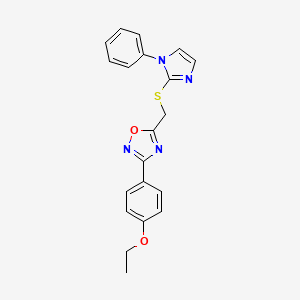 3-(4-Ethoxyphenyl)-5-[(1-phenylimidazol-2-yl)sulfanylmethyl]-1,2,4-oxadiazole