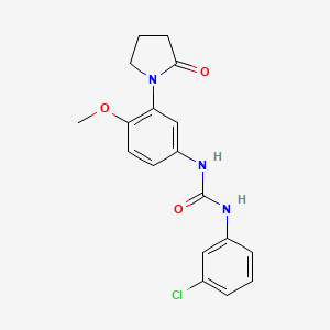 1-(3-Chlorophenyl)-3-(4-methoxy-3-(2-oxopyrrolidin-1-yl)phenyl)urea
