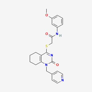 N-(3-methoxyphenyl)-2-((2-oxo-1-(pyridin-4-ylmethyl)-1,2,5,6,7,8-hexahydroquinazolin-4-yl)thio)acetamide