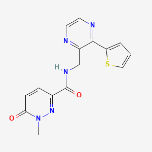 1-methyl-6-oxo-N-((3-(thiophen-2-yl)pyrazin-2-yl)methyl)-1,6-dihydropyridazine-3-carboxamide
