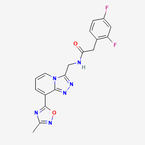 2-(2,4-difluorophenyl)-N-((8-(3-methyl-1,2,4-oxadiazol-5-yl)-[1,2,4]triazolo[4,3-a]pyridin-3-yl)methyl)acetamide