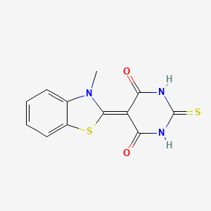 B3018432 5-(3-methyl-1,3-benzothiazol-2(3H)-ylidene)-2-thioxodihydropyrimidine-4,6(1H,5H)-dione CAS No. 301331-25-9