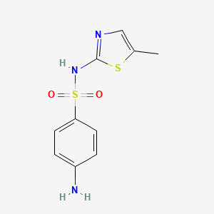 molecular formula C10H11N3O2S2 B3018490 4-Amino-N-(5-methyl-1,3-thiazol-2-YL)benzenesulfonamide CAS No. 953-90-2