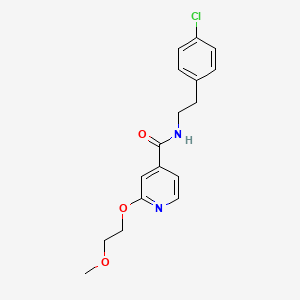 molecular formula C17H19ClN2O3 B3018523 N-[2-(4-chlorophenyl)ethyl]-2-(2-methoxyethoxy)pyridine-4-carboxamide CAS No. 2034430-67-4
