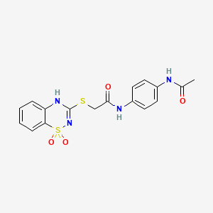 N-(4-acetamidophenyl)-2-((1,1-dioxido-4H-benzo[e][1,2,4]thiadiazin-3-yl)thio)acetamide