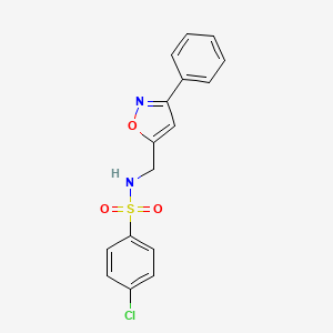 4-chloro-N-[(3-phenyl-5-isoxazolyl)methyl]benzenesulfonamide