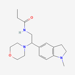 N-(2-(1-methylindolin-5-yl)-2-morpholinoethyl)propionamide