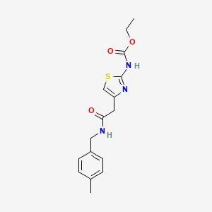 Ethyl (4-(2-((4-methylbenzyl)amino)-2-oxoethyl)thiazol-2-yl)carbamate