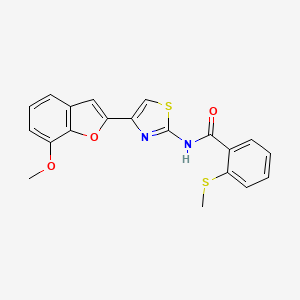 N-(4-(7-methoxybenzofuran-2-yl)thiazol-2-yl)-2-(methylthio)benzamide