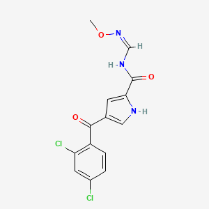 4-(2,4-dichlorobenzoyl)-N-[(1Z)-(methoxyimino)methyl]-1H-pyrrole-2-carboxamide