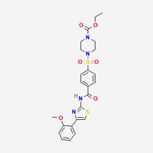 Ethyl 4-((4-((4-(2-methoxyphenyl)thiazol-2-yl)carbamoyl)phenyl)sulfonyl)piperazine-1-carboxylate