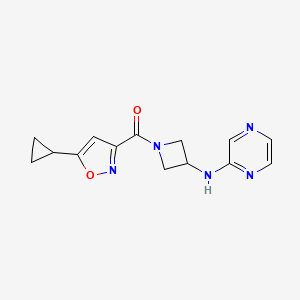 (5-Cyclopropylisoxazol-3-yl)(3-(pyrazin-2-ylamino)azetidin-1-yl)methanone
