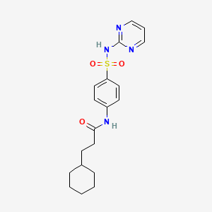3-cyclohexyl-N-[4-(pyrimidin-2-ylsulfamoyl)phenyl]propanamide