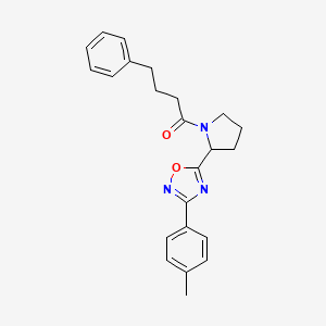 3-(4-Methylphenyl)-5-[1-(4-phenylbutanoyl)pyrrolidin-2-yl]-1,2,4-oxadiazole
