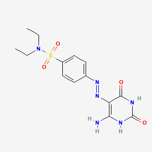 (E)-N,N-diethyl-4-(2-(2-hydroxy-4-imino-6-oxo-1,6-dihydropyrimidin-5(4H)-ylidene)hydrazinyl)benzenesulfonamide