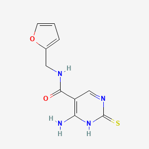 6-amino-N-(furan-2-ylmethyl)-2-thioxo-1,2-dihydropyrimidine-5-carboxamide