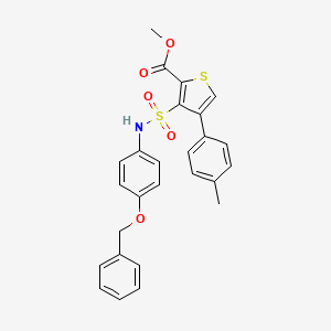 molecular formula C26H23NO5S2 B3018729 Methyl 3-{[4-(benzyloxy)phenyl]sulfamoyl}-4-(4-methylphenyl)thiophene-2-carboxylate CAS No. 1223818-11-8