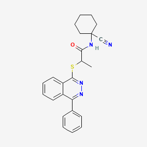 molecular formula C24H24N4OS B3018742 N-(1-cyanocyclohexyl)-2-(4-phenylphthalazin-1-yl)sulfanylpropanamide CAS No. 877154-90-0