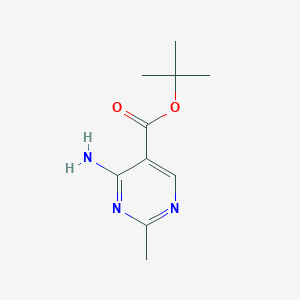 molecular formula C10H15N3O2 B3018774 tert-Butyl 4-amino-2-methylpyrimidine-5-carboxylate CAS No. 2248317-60-2