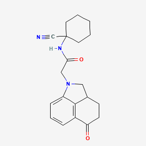 molecular formula C20H23N3O2 B3018775 N-(1-Cyanocyclohexyl)-2-(5-oxo-2,2a,3,4-tetrahydrobenzo[cd]indol-1-yl)acetamide CAS No. 2261191-42-6