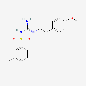 B3018831 1-(3,4-Dimethylphenyl)sulfonyl-2-[2-(4-methoxyphenyl)ethyl]guanidine CAS No. 869075-37-6