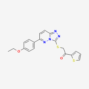 molecular formula C19H16N4O2S2 B3018835 2-{[6-(4-ethoxyphenyl)-[1,2,4]triazolo[4,3-b]pyridazin-3-yl]sulfanyl}-1-(thiophen-2-yl)ethan-1-one CAS No. 894062-35-2