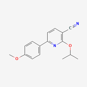 molecular formula C16H16N2O2 B3018869 2-Isopropoxy-6-(4-methoxyphenyl)nicotinonitrile CAS No. 306977-93-5