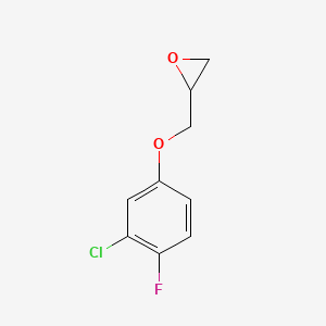 molecular formula C9H8ClFO2 B3018899 2-[(3-Chloro-4-fluorophenoxy)methyl]oxirane CAS No. 170876-52-5