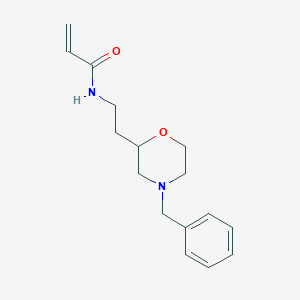 molecular formula C16H22N2O2 B3018936 N-[2-(4-Benzylmorpholin-2-yl)ethyl]prop-2-enamide CAS No. 1878592-74-5