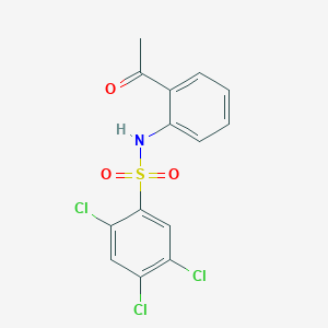 molecular formula C14H10Cl3NO3S B3018946 N-(2-acetylphenyl)-2,4,5-trichlorobenzenesulfonamide CAS No. 303152-67-2