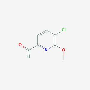 molecular formula C7H6ClNO2 B3018956 5-Chloro-6-methoxypicolinaldehyde CAS No. 1211527-87-5