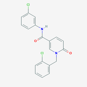molecular formula C19H14Cl2N2O2 B3018974 N-(3-chlorophenyl)-1-[(2-chlorophenyl)methyl]-6-oxo-1,6-dihydropyridine-3-carboxamide CAS No. 941973-28-0