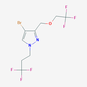 4-bromo-3-[(2,2,2-trifluoroethoxy)methyl]-1-(3,3,3-trifluoropropyl)-1H-pyrazole