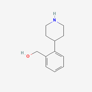 molecular formula C12H17NO B3018989 [2-(Piperidin-4-yl)phenyl]methanol CAS No. 170838-34-3