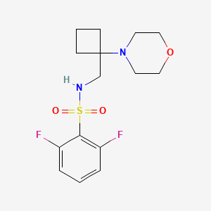 2,6-Difluoro-N-[(1-morpholin-4-ylcyclobutyl)methyl]benzenesulfonamide