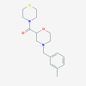 [4-[(3-Methylphenyl)methyl]morpholin-2-yl]-thiomorpholin-4-ylmethanone