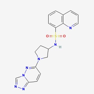 N-(1-([1,2,4]triazolo[4,3-b]pyridazin-6-yl)pyrrolidin-3-yl)quinoline-8-sulfonamide