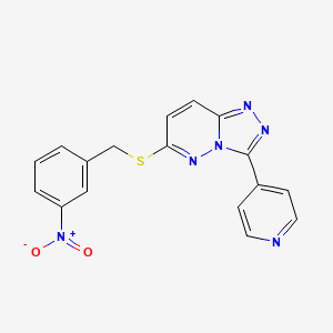 6-[(3-Nitrophenyl)methylsulfanyl]-3-pyridin-4-yl-[1,2,4]triazolo[4,3-b]pyridazine