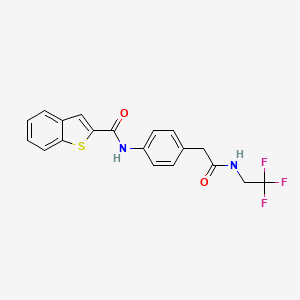 N-(4-(2-oxo-2-((2,2,2-trifluoroethyl)amino)ethyl)phenyl)benzo[b]thiophene-2-carboxamide