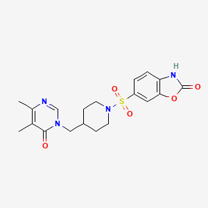 6-({4-[(4,5-Dimethyl-6-oxo-1,6-dihydropyrimidin-1-yl)methyl]piperidin-1-yl}sulfonyl)-2,3-dihydro-1,3-benzoxazol-2-one