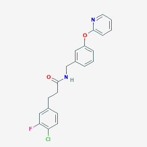 3-(4-chloro-3-fluorophenyl)-N-(3-(pyridin-2-yloxy)benzyl)propanamide