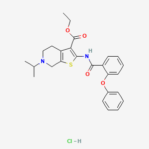 Ethyl 6-isopropyl-2-(2-phenoxybenzamido)-4,5,6,7-tetrahydrothieno[2,3-c]pyridine-3-carboxylate hydrochloride