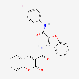 N-(2-((4-fluorophenyl)carbamoyl)benzofuran-3-yl)-2-oxo-2H-chromene-3-carboxamide