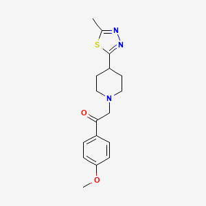 1-(4-Methoxyphenyl)-2-(4-(5-methyl-1,3,4-thiadiazol-2-yl)piperidin-1-yl)ethanone
